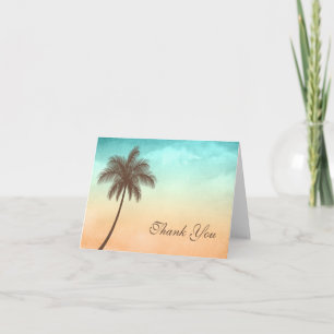 Tropical Beach Palm Tree Thank You