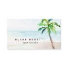 Tropical Beach Palm Tree Watercolor 