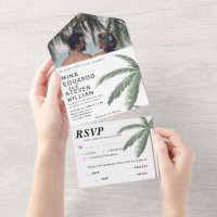 Tropical Beach Palm Trees photo wedding