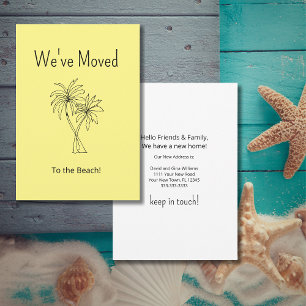Tropical Beach Palm Trees Yellow Moving  Announcement