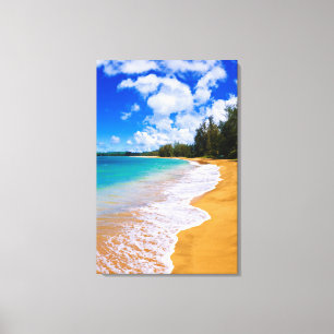 Tropical beach paradise, Hawaii Canvas Print