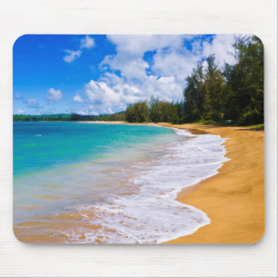 Tropical beach paradise, Hawaii Mouse Pad