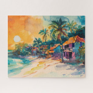 Tropical Beach Paradise Jigsaw Puzzle