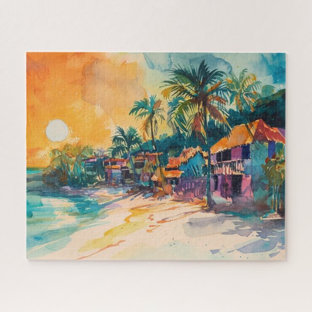 Tropical Beach Paradise Jigsaw Puzzle (Horizontal)