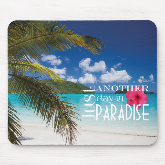 Tropical Beach Paradise Mouse Pad (Front)
