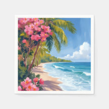 Tropical Beach Paradise | Ocean Painting