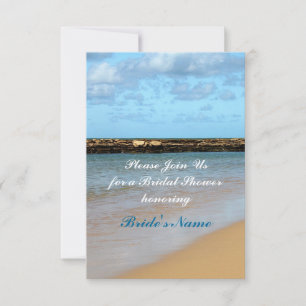 Tropical Beach Paradise Wedding Bridal Shower Invitation