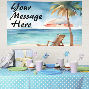 Tropical Beach Party  Banner