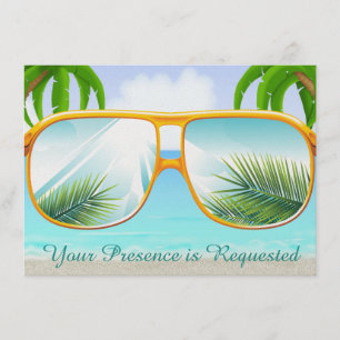 Tropical, Beach,  Party Invitation