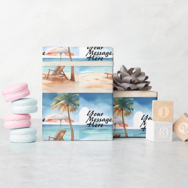 Tropical Beach Party  Wrapping Paper (Baby Shower)