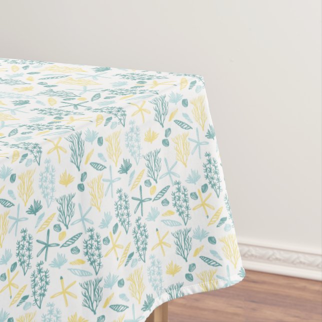 Tropical Beach Pattern Tablecloth (In Situ)