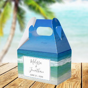 Tropical Beach Photo Beautiful Blue Ocean Wedding Favour Box
