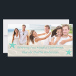 Tropical Beach  Photo Christmas Card<br><div class="desc">Tropical Beach Photo Christmas Card with three photos. Crop the photos into squares. Easy to customise. Tropical Beach Photo Christmas Card. Replace with your own photo. Tropical Beach Photo Christmas Card. Capture the Spirit of Seaside Serenity with Our Beachy Christmas Card. Embrace the warmth and tranquillity of the coast. Features...</div>