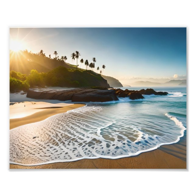Tropical Beach Photo Print (Front)