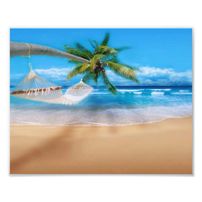 Tropical Beach Photo Print (Front)