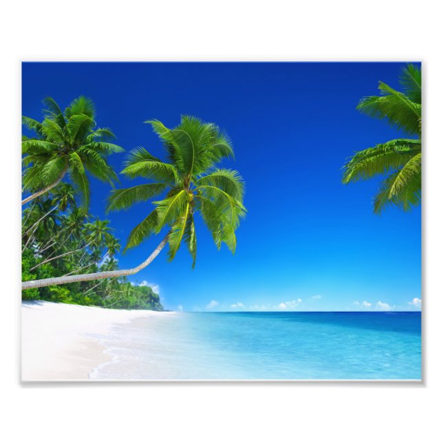 Tropical Beach Photo Print (Front)