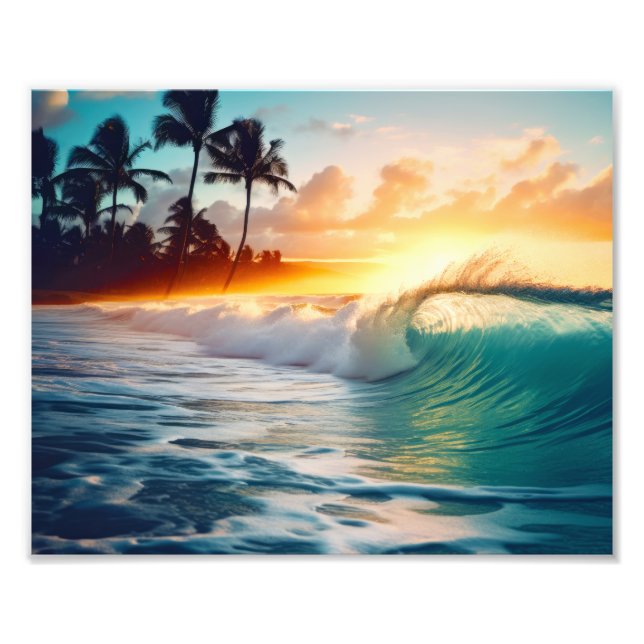 Tropical Beach Photo Print (Front)