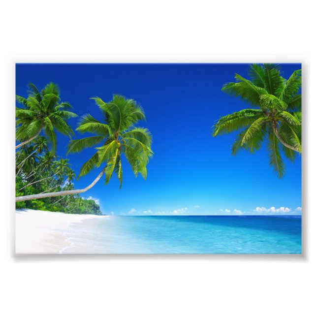 Tropical Beach Photo Print (Front)