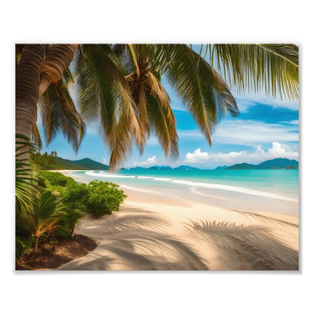 Tropical Beach Photo Print (Front)
