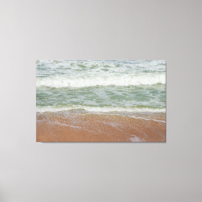 Tropical Beach Photography Ocean Waves Summer Sand Canvas Print (Front)