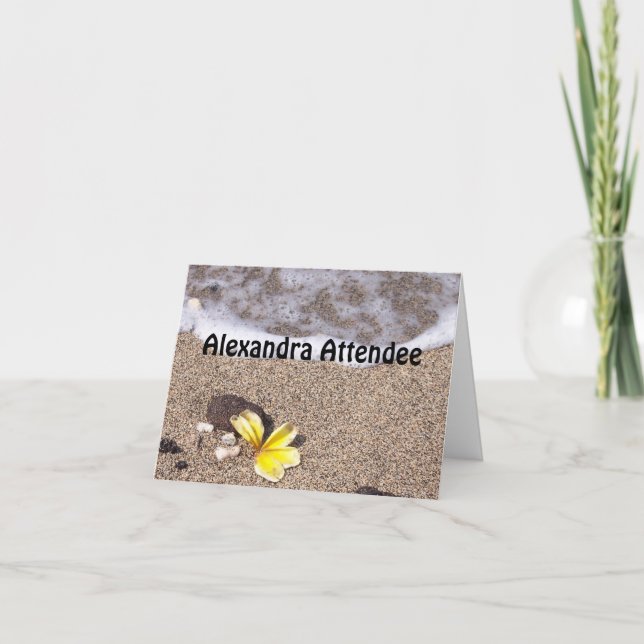Tropical Beach - Place Setting Name Cards Seating (Front)