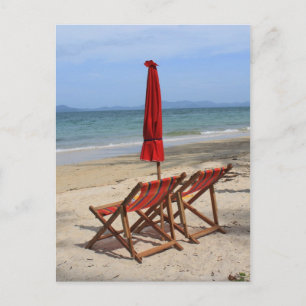 Tropical beach postcard