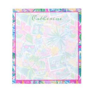 Tropical Beach Postcards Personalised Notepad
