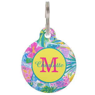 Tropical Beach Postcards Personalised Pet Tag