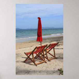 Tropical beach poster