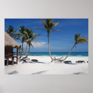 Tropical beach poster