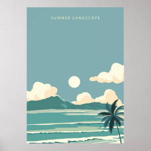 Tropical beach poster