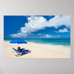 Tropical beach poster