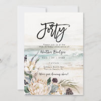 Tropical beach protea 40th birthday party