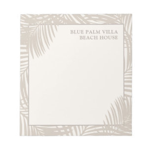 Tropical Beach Rental Home Name Personalised Notepad