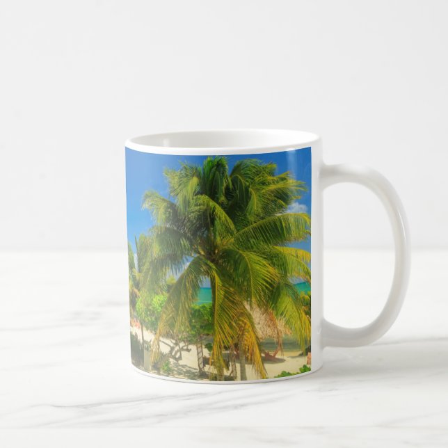 Tropical beach resort, Belise Coffee Mug (Right)