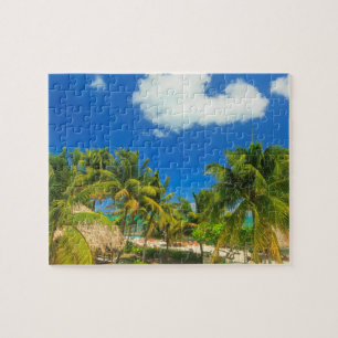 Tropical beach resort, Belise Jigsaw Puzzle