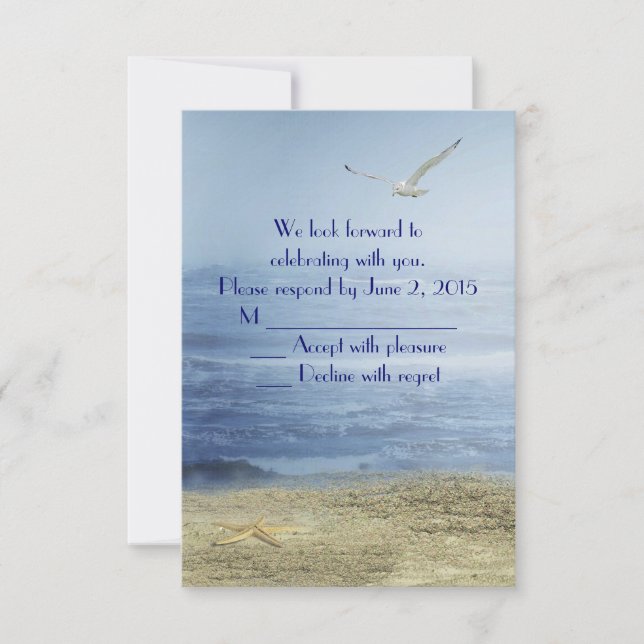 Tropical Beach RSVP Invitation (Front)