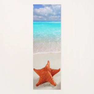 Tropical Beach, Sand Sea fish Yoga Mat