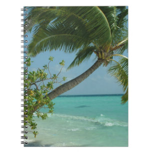 Tropical Beach Sand Sun Water Ocean Waves Surf Art Spiral Notebook