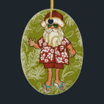 Tropical Beach Santa Christmas Ornament<br><div class="desc">Tropical Beach Santa Christmas Ornament</div>