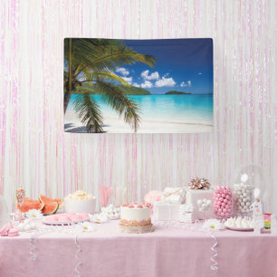 Tropical Beach Scene Banner