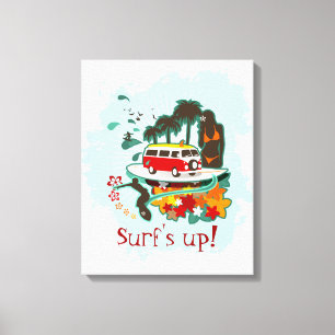 Tropical Beach Scene Canvas Print