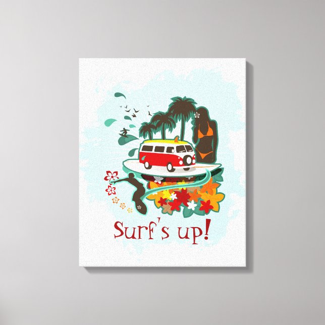 Tropical Beach Scene Canvas Print (Front)