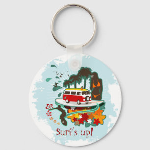 Tropical Beach Scene Key Ring