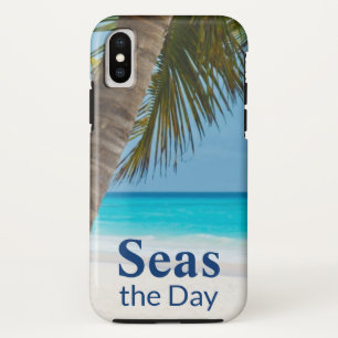 Tropical beach scene Seas the Day Case-Mate iPhone Case