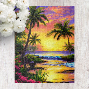 Tropical Beach Scenery Jigsaw Puzzle