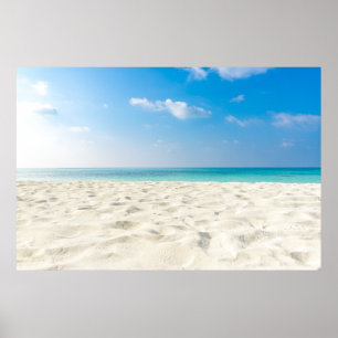 Tropical Beach Sea Sand Sky & Summer Day Poster
