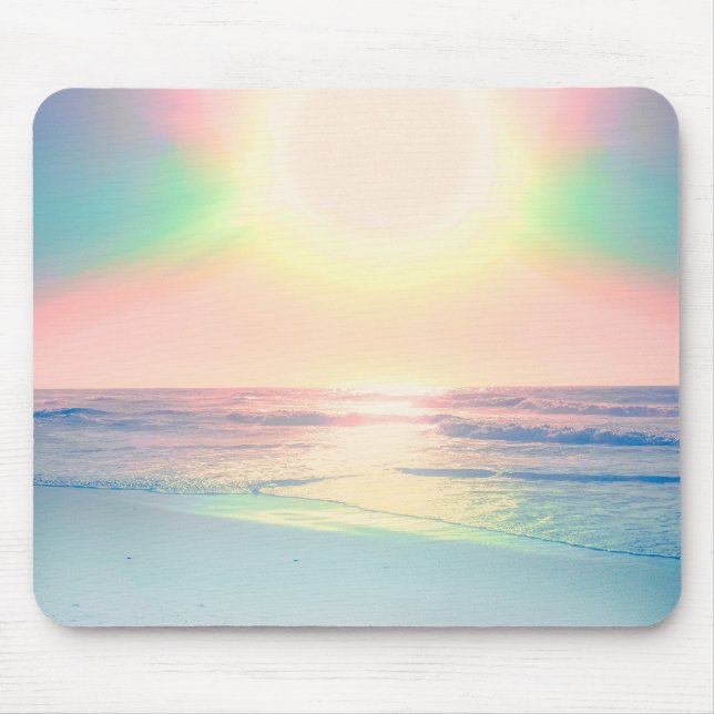 Tropical Beach Sea Sun Colourful Summer Mouse Pad (Front)