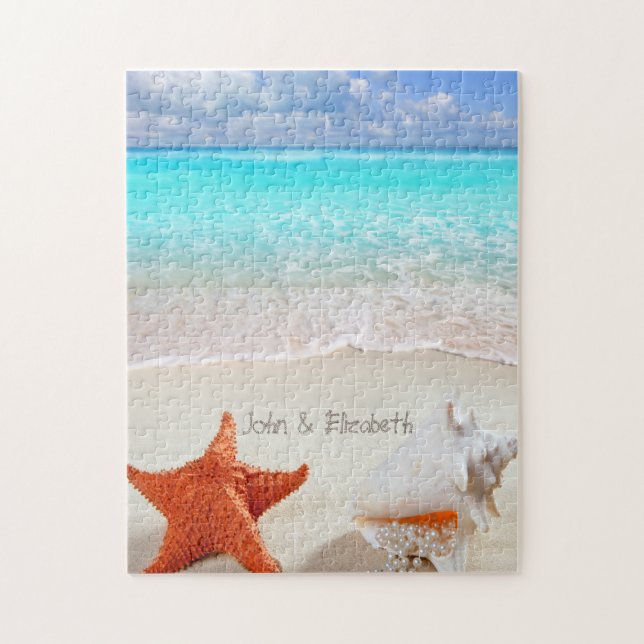Tropical Beach Seashells Jigsaw Puzzle (Vertical)
