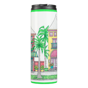 Tropical Beach Shop Thermal Tumbler; Lime Green Tumbler